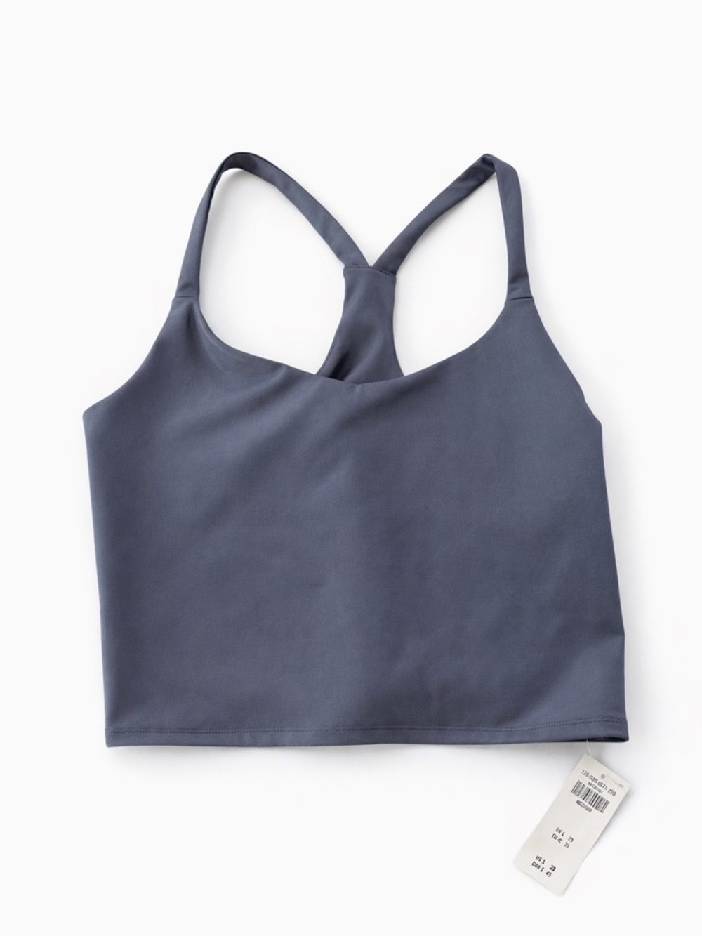 Abercrombie & Fitch Active Cropped Tank Sports Bra Blue Gray Medium NWT
